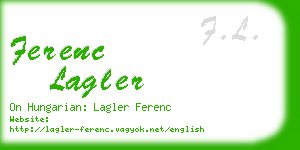 ferenc lagler business card